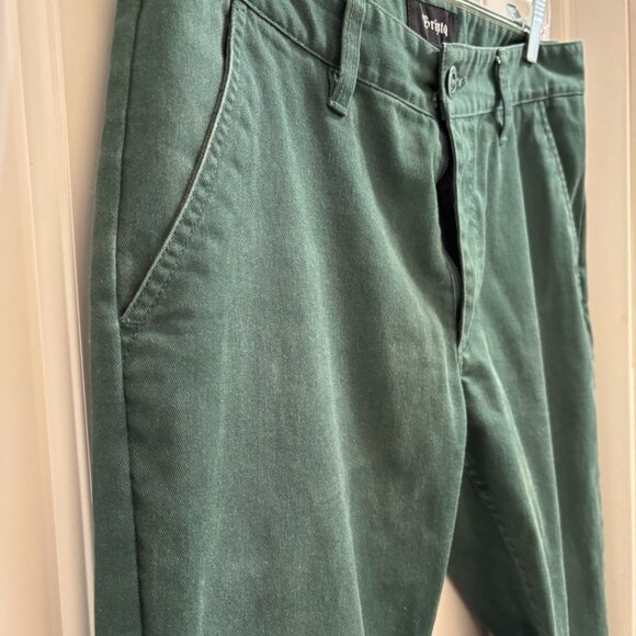 Brixton Reserve Standard Fit Chino Pants Men’s 34x32 Green - Picture 2 of 11
